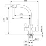 Смеситель GRANULA GR-2167 графит (черно-серый) 2167 GPAFIT